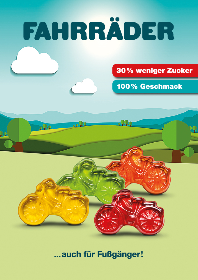 Fruchtsaft-Fahrräder